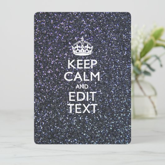 Keep Calm and Your Text on Midnight decor (Standing Front)