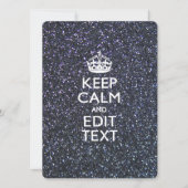 Keep Calm and Your Text on Midnight decor (Front)