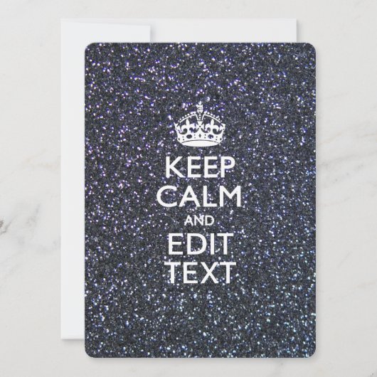 Keep Calm and Your Text on Midnight decor (Front)