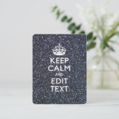 Keep Calm and Your Text on Midnight decor (Standing Front)