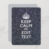 Keep Calm and Your Text on Midnight decor (Front/Back)