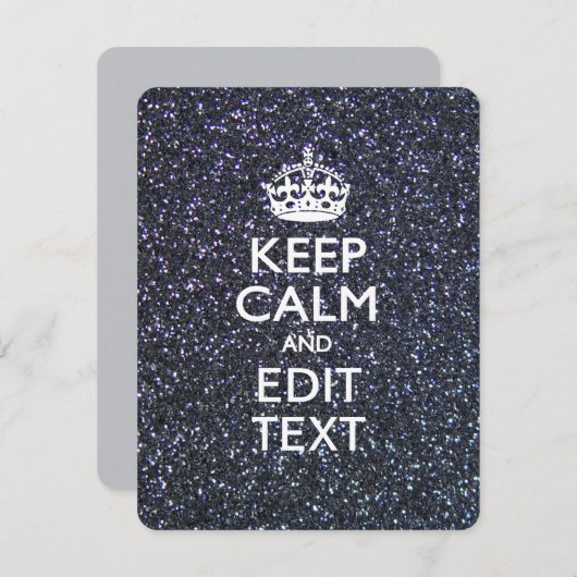 Keep Calm and Your Text on Midnight decor (Front/Back)