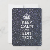 Keep Calm and Your Text on Midnight decor (Front)