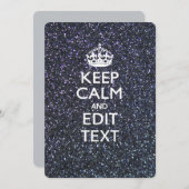 Keep Calm and Your Text on Midnight decor (Front/Back)