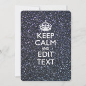 Keep Calm and Your Text on Midnight decor (Front)