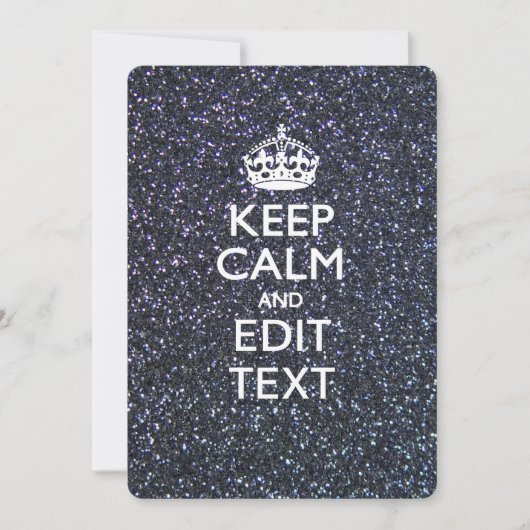 Keep Calm and Your Text on Midnight decor (Front)
