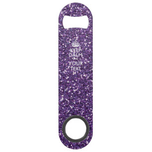 Keep Calm and Your Text on Stylish Purple Bar Key