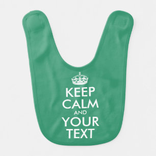 Keep Calm And Your Text Personalized Baby Bib