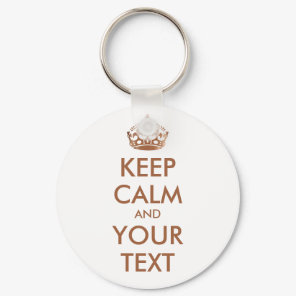 KEEP CALM and YOUR TEXT - personalized text Keychain