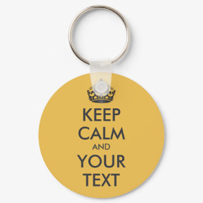 KEEP CALM and YOUR TEXT - personalized text Keychain