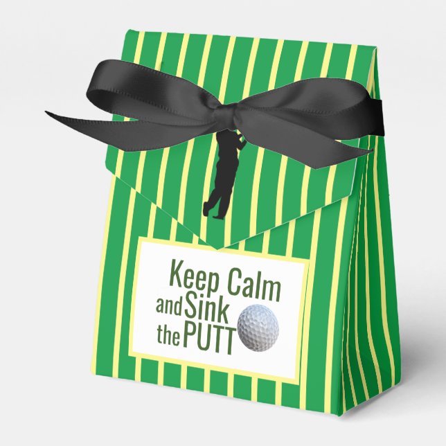 Keep Calm Ans Sink The Putt Favor Box (Front Side)