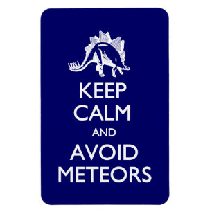Keep Calm Avoid Meteors postcard Magnet