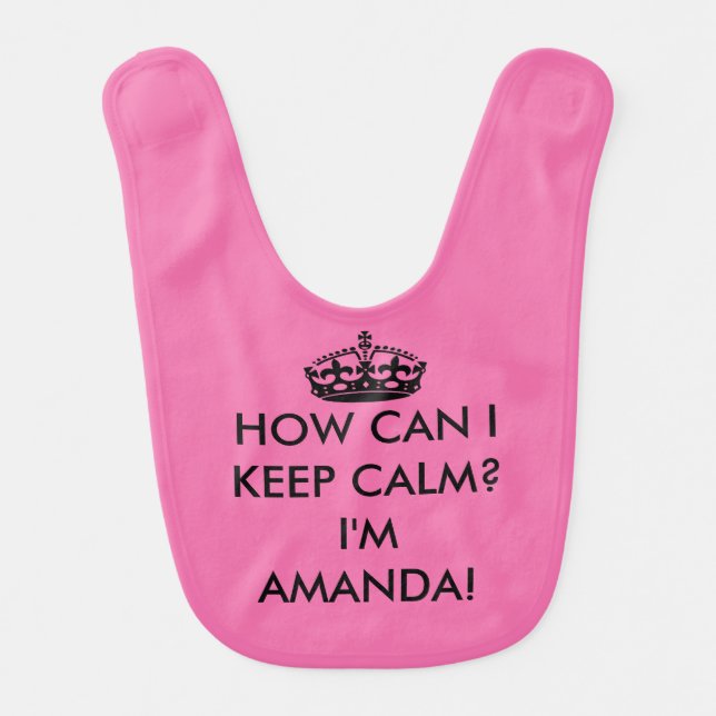 Keep Calm Baby Bib (Front)