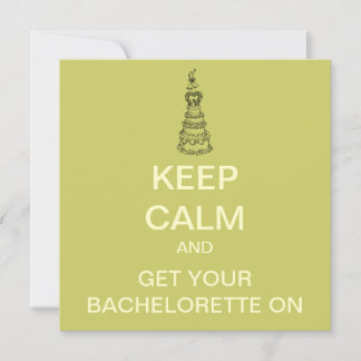 KEEP CALM Bachelorette Party Custom Invite (Mod)