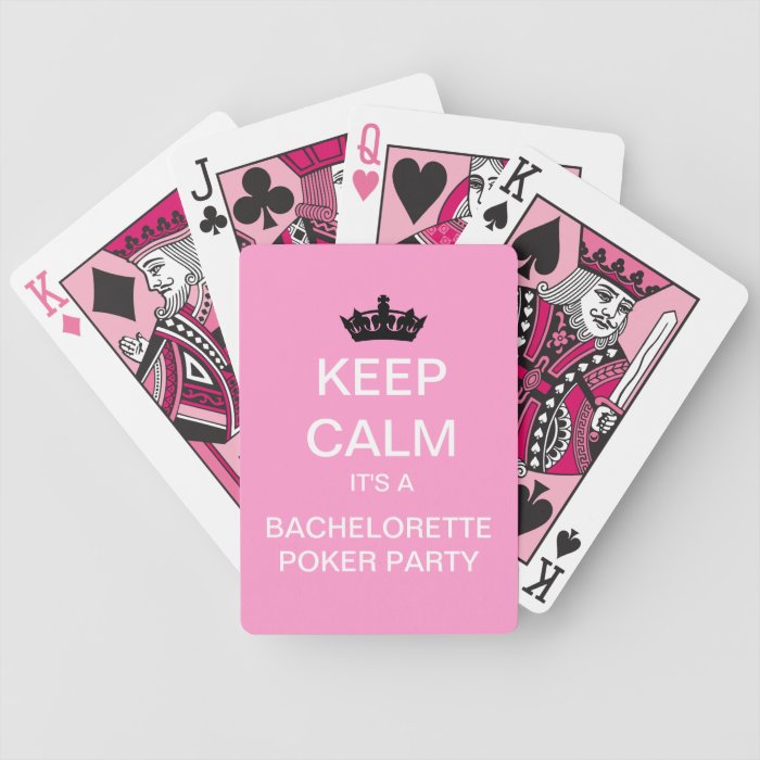 Keep Calm Bachelorette Party Playing Cards