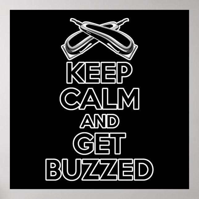Keep Calm: Barber Humor Poster (Front)