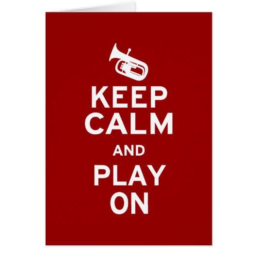 Keep Calm Baritone Cards (Front)