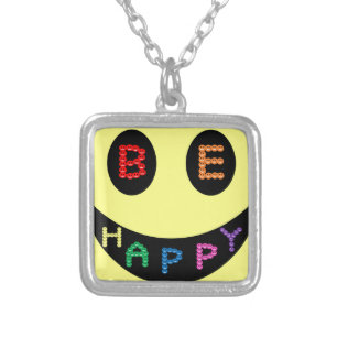 Keep Calm Be Happy Destiny Silver Plated Necklace