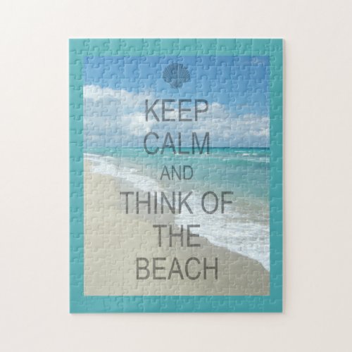 Keep Calm Beach Photo Jigsaw Puzzle