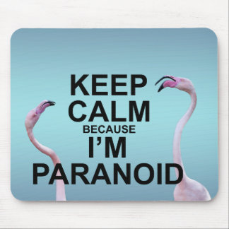 Keep Calm because I'm Paranoid Mousemat Mouse Pad
