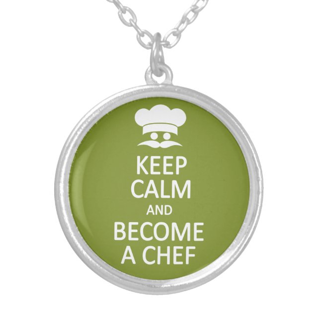 Keep Calm & Become a Chef custom necklace (Front)