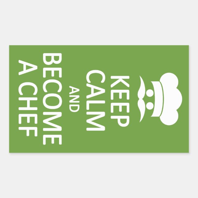 Keep Calm & Become a Chef custom stickers (Front)