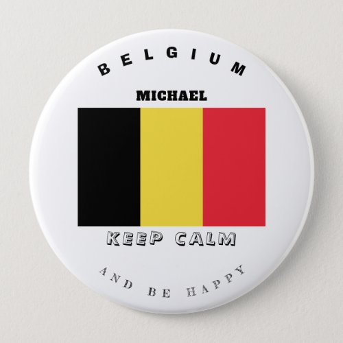Keep Calm  Belgium Flag Button