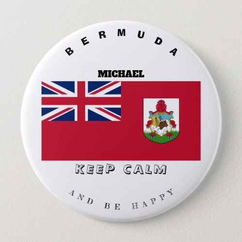 Keep Calm  Bermuda Flag Button