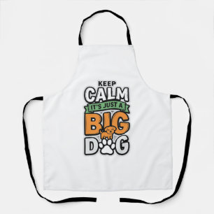 Keep Calm Big Dog Vintage Vector Design_1 Apron