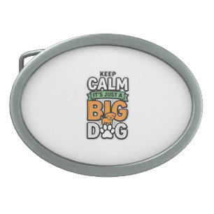 Keep Calm Big Dog Vintage Vector Design_1 Belt Buckle
