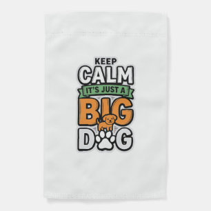Keep Calm Big Dog Vintage Vector Design_1 Garden Flag