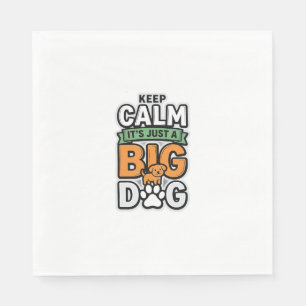 Keep Calm Big Dog Vintage Vector Design_1 Napkins