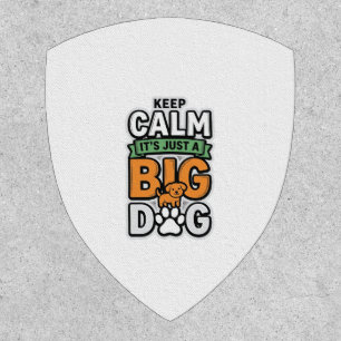 Keep Calm Big Dog Vintage Vector Design_1 Patch
