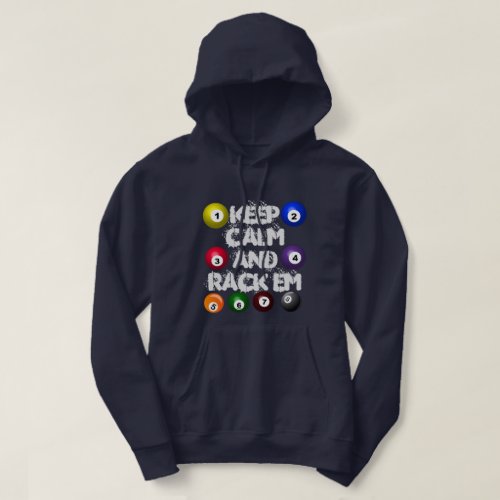 Keep Calm Billiard Pool Game Team Player Hoodie