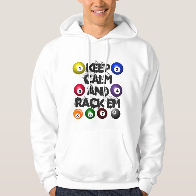Keep Calm Billiard Pool Game Team Player lucky Hoodie (Front)