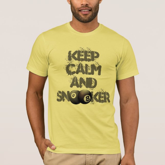 Keep Calm Billiards Pool Game Team Player T-Shirt (Front)