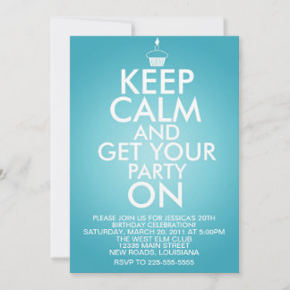 Keep Calm Birthday Invitation