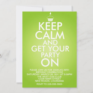 Keep Calm Birthday Invitation