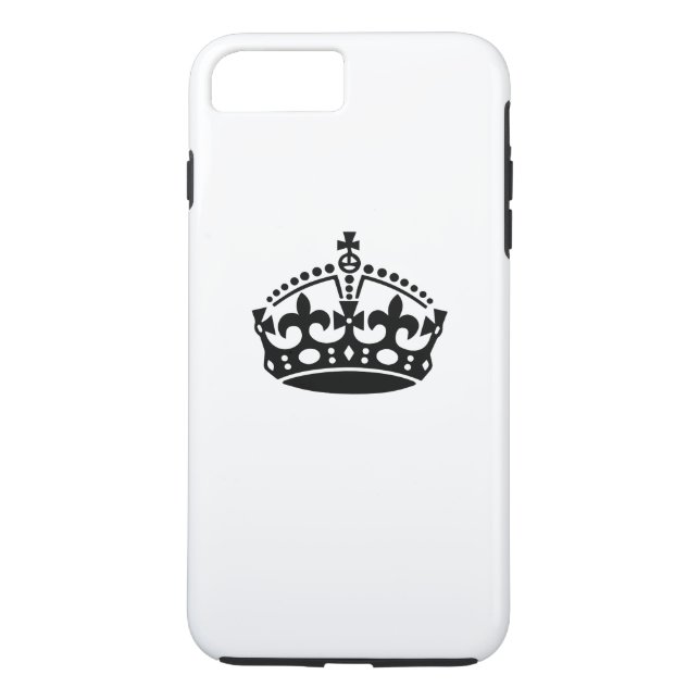 Keep calm black victory crown Case-Mate iPhone case (Back)