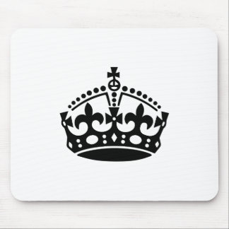 Keep calm black victory crown mouse pad