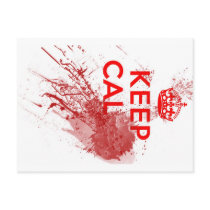 Keep Calm Bloody Zombie Postcard
