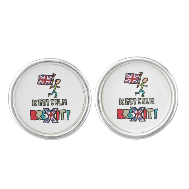 Keep Calm Brexit Cufflinks (Front)