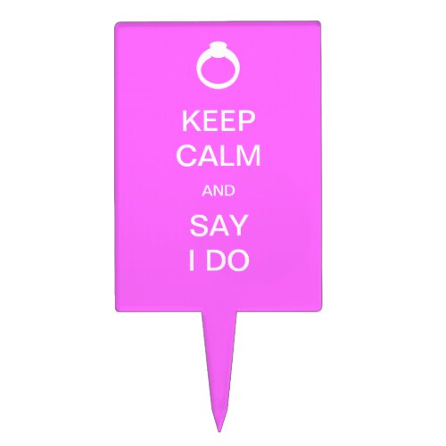Keep Calm Bridal Cake Topper