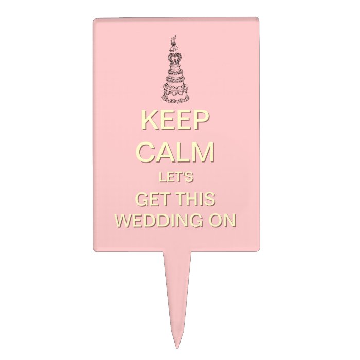 Keep Calm Bridal Shower Cake Topper