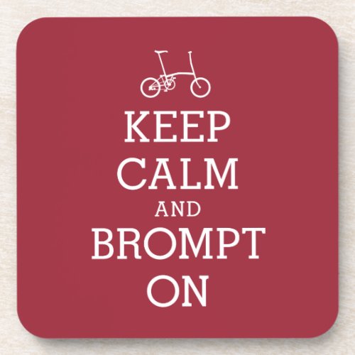 Keep calm Brompton bicycle coaster