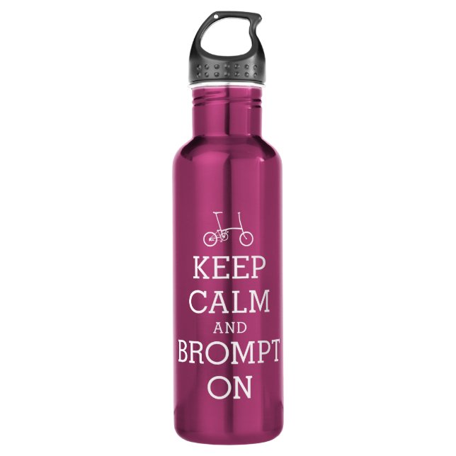 Keep Calm Brompton bicycle Stainless Steel Water Bottle (Front)