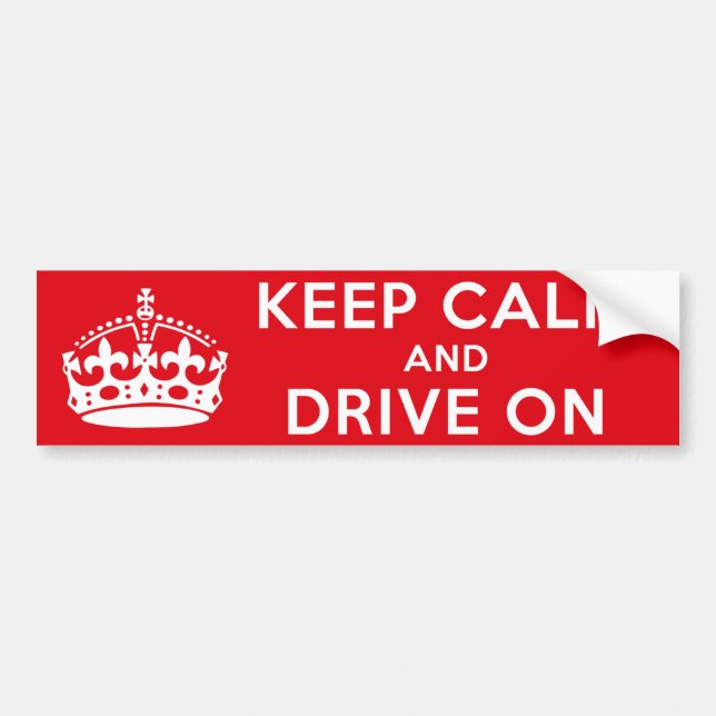 Keep Calm Bumper Sticker (Front)