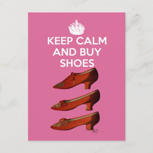 Keep Calm Buy Shoes 2 Postcard