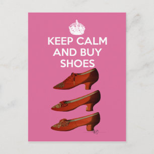 Keep Calm Buy Shoes 2 Postcard