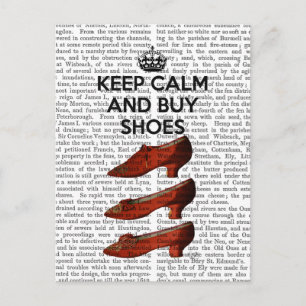 Keep Calm Buy Shoes Postcard